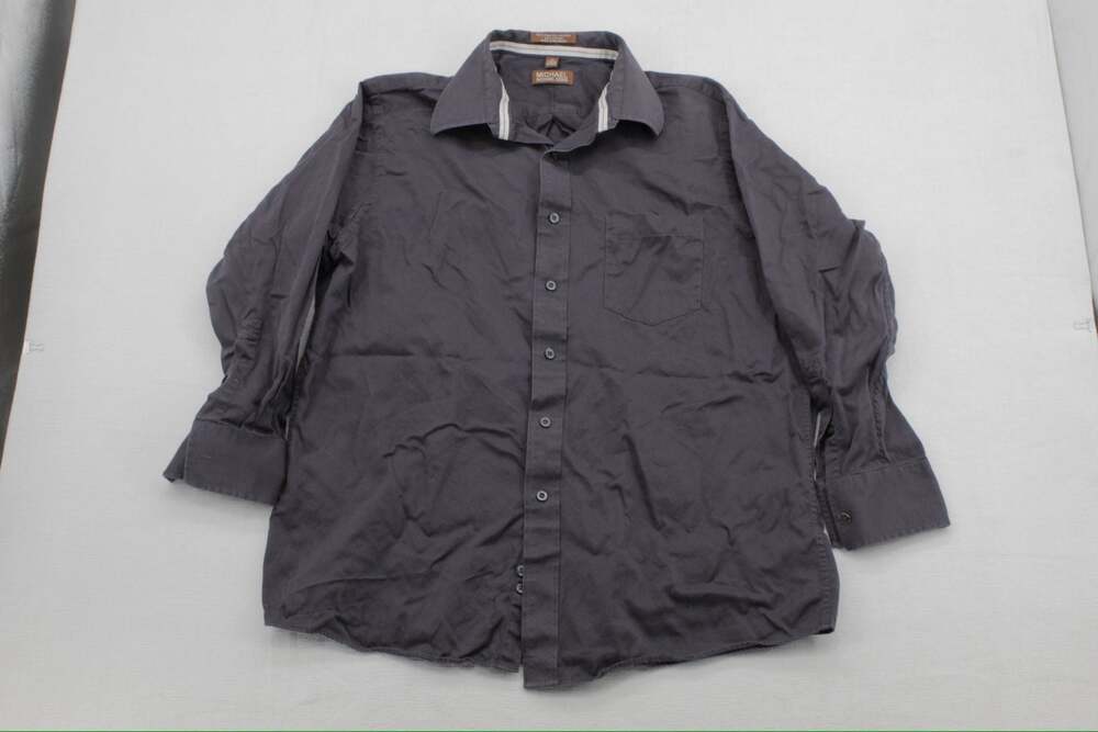 Michael Kors Men's 100's Two-Ply Cotton Long Sleeve Button-Down Dress